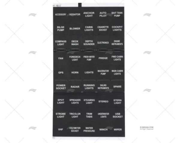 PANEL ELECTRICO LED 12V ON/OFF 5+BAT+VOL