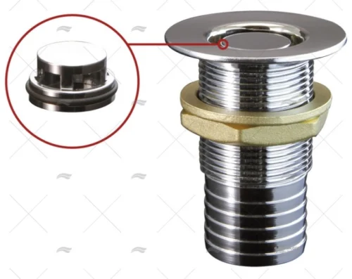 PASACASCO C/REJILLA LATON CROMADO ROSCA