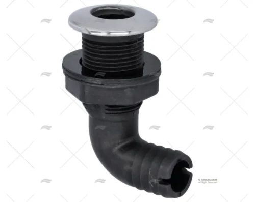 PASACASCO EN ABS C/TAPA INOX 90º 1"